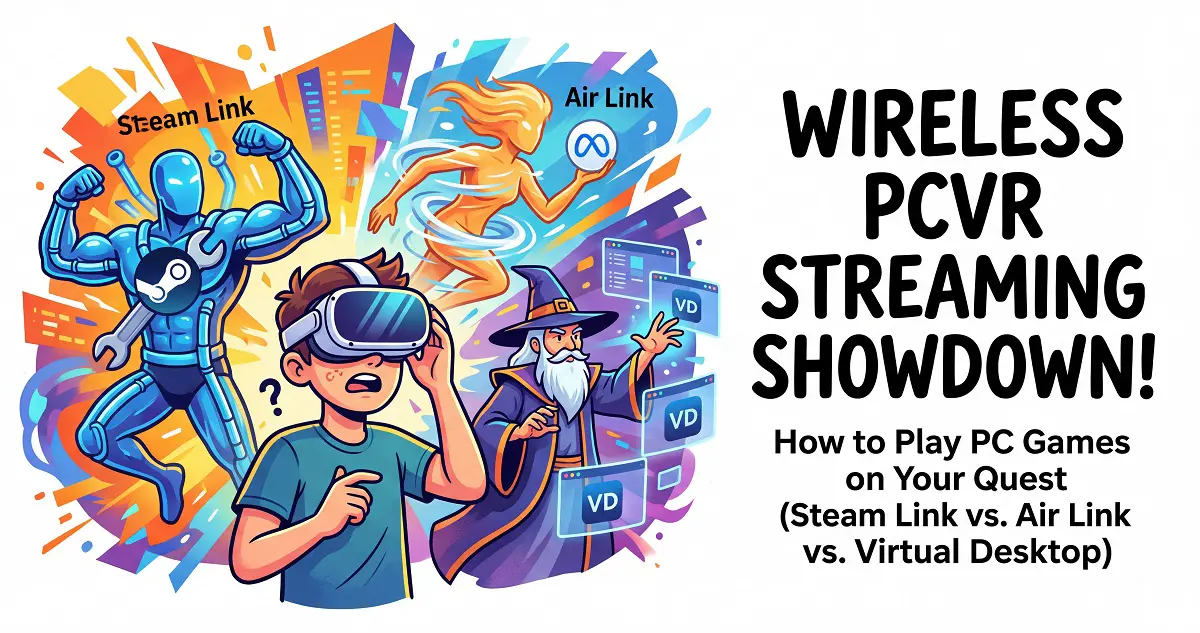 PCVR Streaming Showdown: How to Play PC Games on Your Quest (Steam Link vs. Air Link vs. Virtual Desktop)