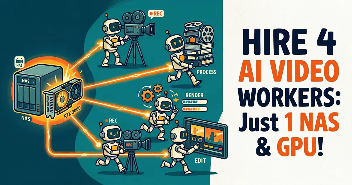 One NAS + One RTX 3060: Hiring 4 Tireless AI Video Workers for My Homelab